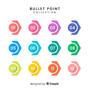 Flat arrow bullet point collection