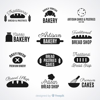 Flat bakery logos