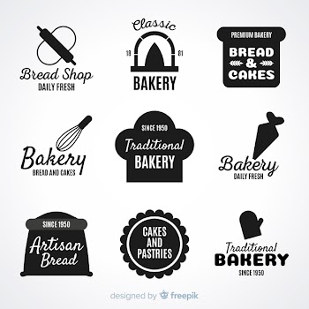 Flat bakery logos