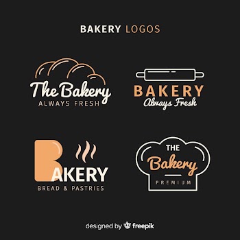 Flat bakery logos