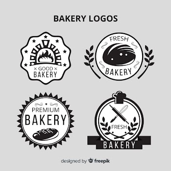 Flat bakery logos