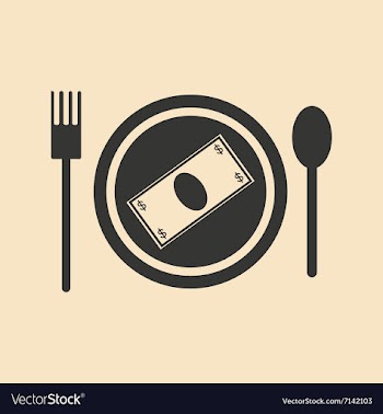 Flat black and white Banknotes in plate vector image