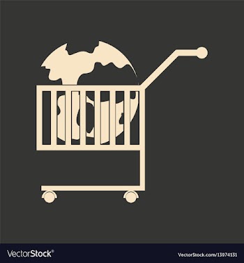 Flat black and white earth in the cart vector image