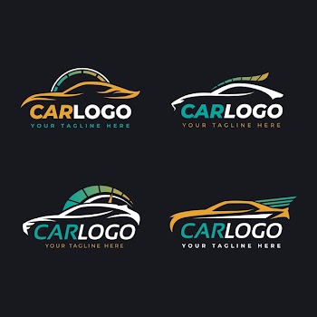 Flat car logo collection Free Vector