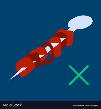 Flat cartoon of meat sauce grill and other vector image