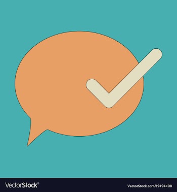 Flat check message flat icon vector image