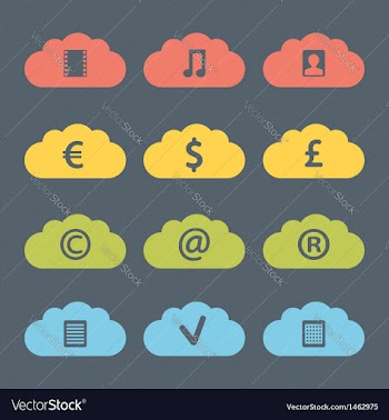  					Flat Clouds Icon Set vector image														