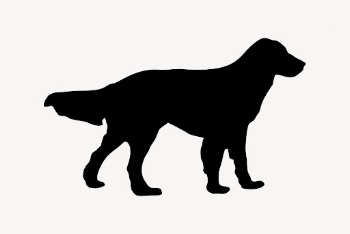 Flat-coated Retriever dog silhouette collage | Free PSD - rawpixel