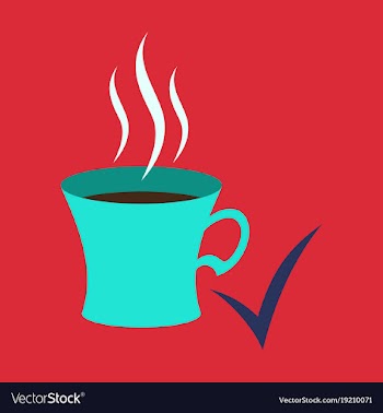 Flat coffee cup icon vector image