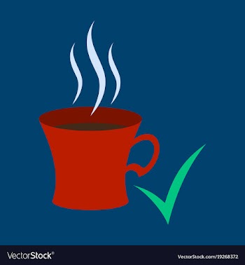 Flat coffee cup icon vector image