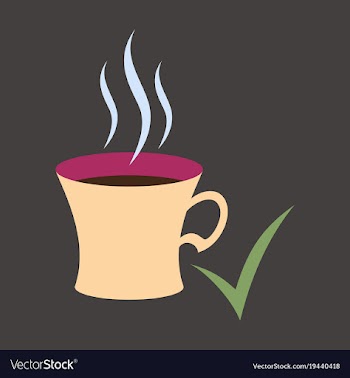 Flat coffee cup icon vector image