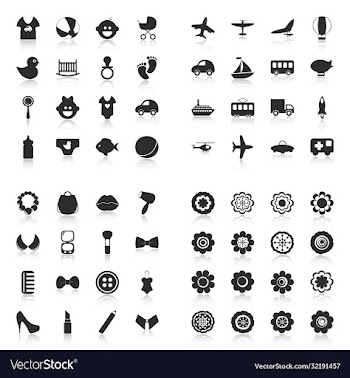 flat concept set modern design flowers transport