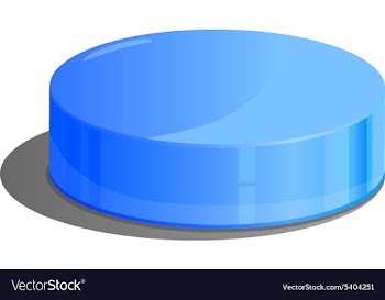 Flat cylinder vector image