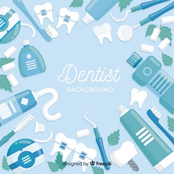 Flat dentist background