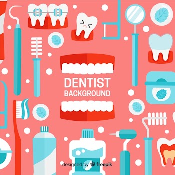 Flat dentist background