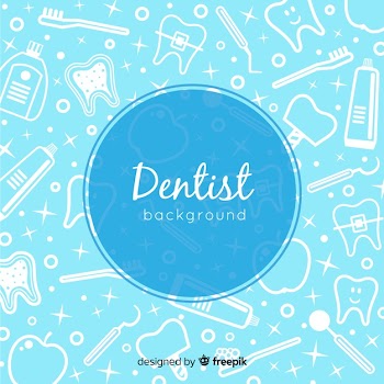 Flat dentist background Free Vector