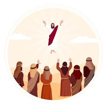 Flat design ascension day illustration Free Vector