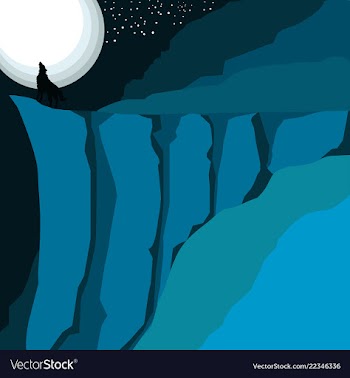 Flat design background night vector image