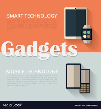Flat design banners Tablet pc smart watch and vector image
