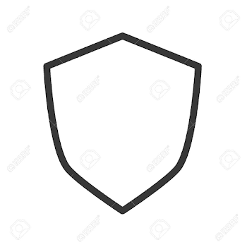 Flat Design Blank Shield Icon Vector Illustration Royalty Free ...