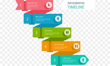 Flat design Chart - Vector hand-painted origami label 