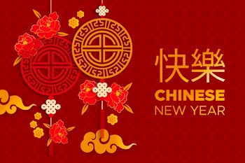 Flat design chinese new year wallpaper Free Vector