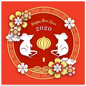 Flat design chinese new year wallpaper Free Vector