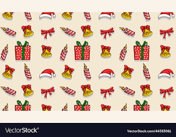 flat design christmas pattern collection with
