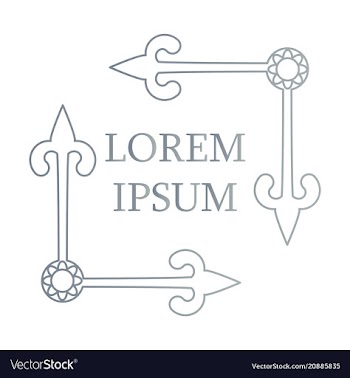 Flat design elements in vintage style drawing vector image