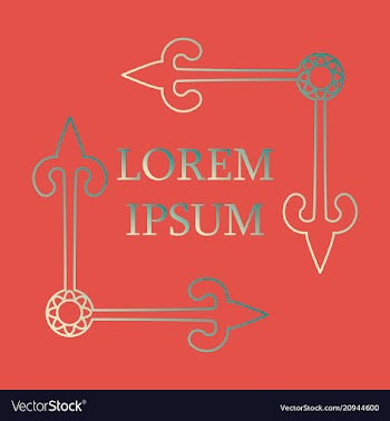 Flat design elements in vintage style drawing vector image