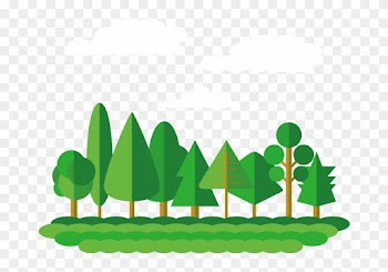 Flat Design Forest Tree - Forest Vector Png