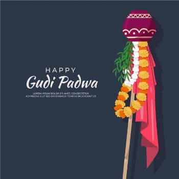 Flat design gudi padwa event Free Vector