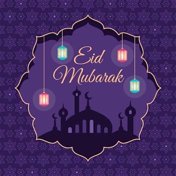Flat design happy eid mubarak Free Vector