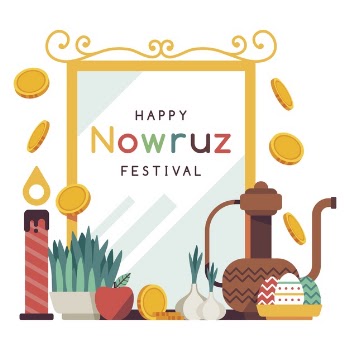 Flat design happy nowruz design Free Vector