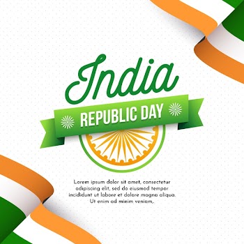 Flat design indian republic day wallpaper Free Vector