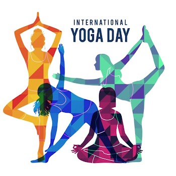 Flat design international day of yoga illustration Free Vector