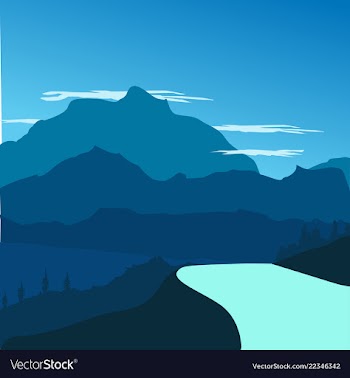 Flat design landscape background vector image