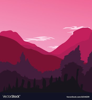 Flat design landscpe background vector image