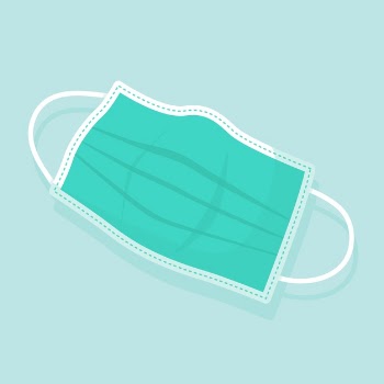 Flat design medical mask concept Free Vector