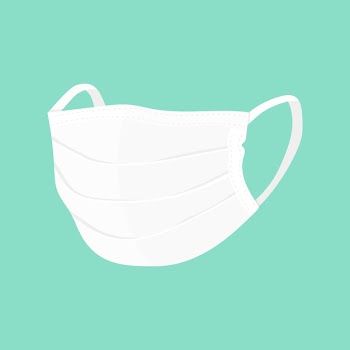 Flat design medical mask Free Vector
