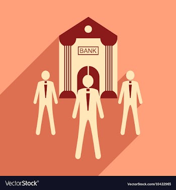 Flat design modern icon Bank vector image