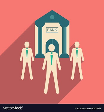 Flat design modern icon Bank vector image