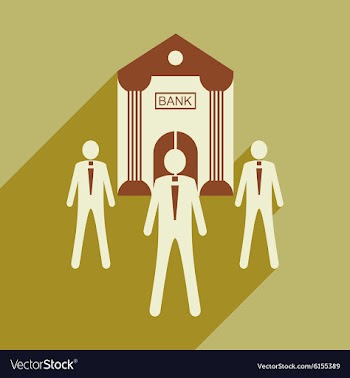 Flat design modern icon Bank vector image