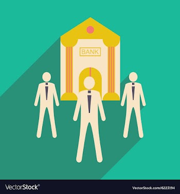 Flat design modern icon Bank vector image