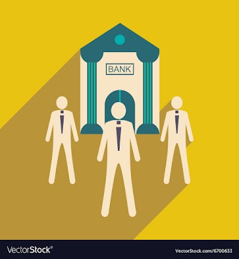 Flat design modern icon Bank vector image