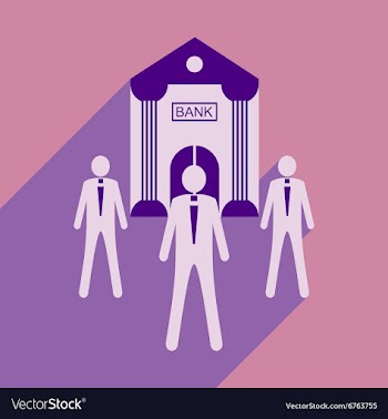 Flat design modern icon Bank vector image
