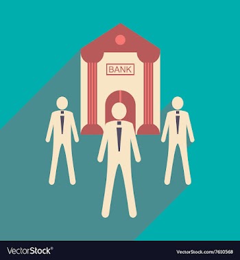 Flat design modern icon Bank vector image