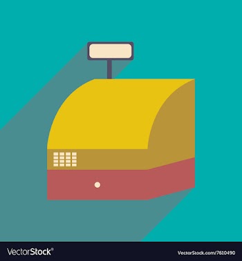 Flat design modern icon cash vector image
