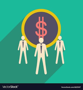 Flat design modern icon Dollar vector image