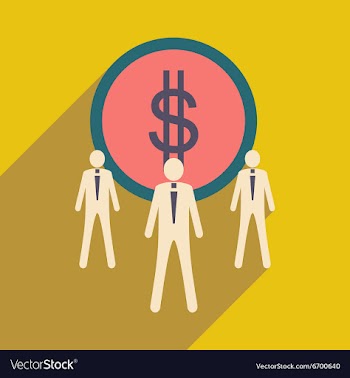 Flat design modern icon Dollar vector image